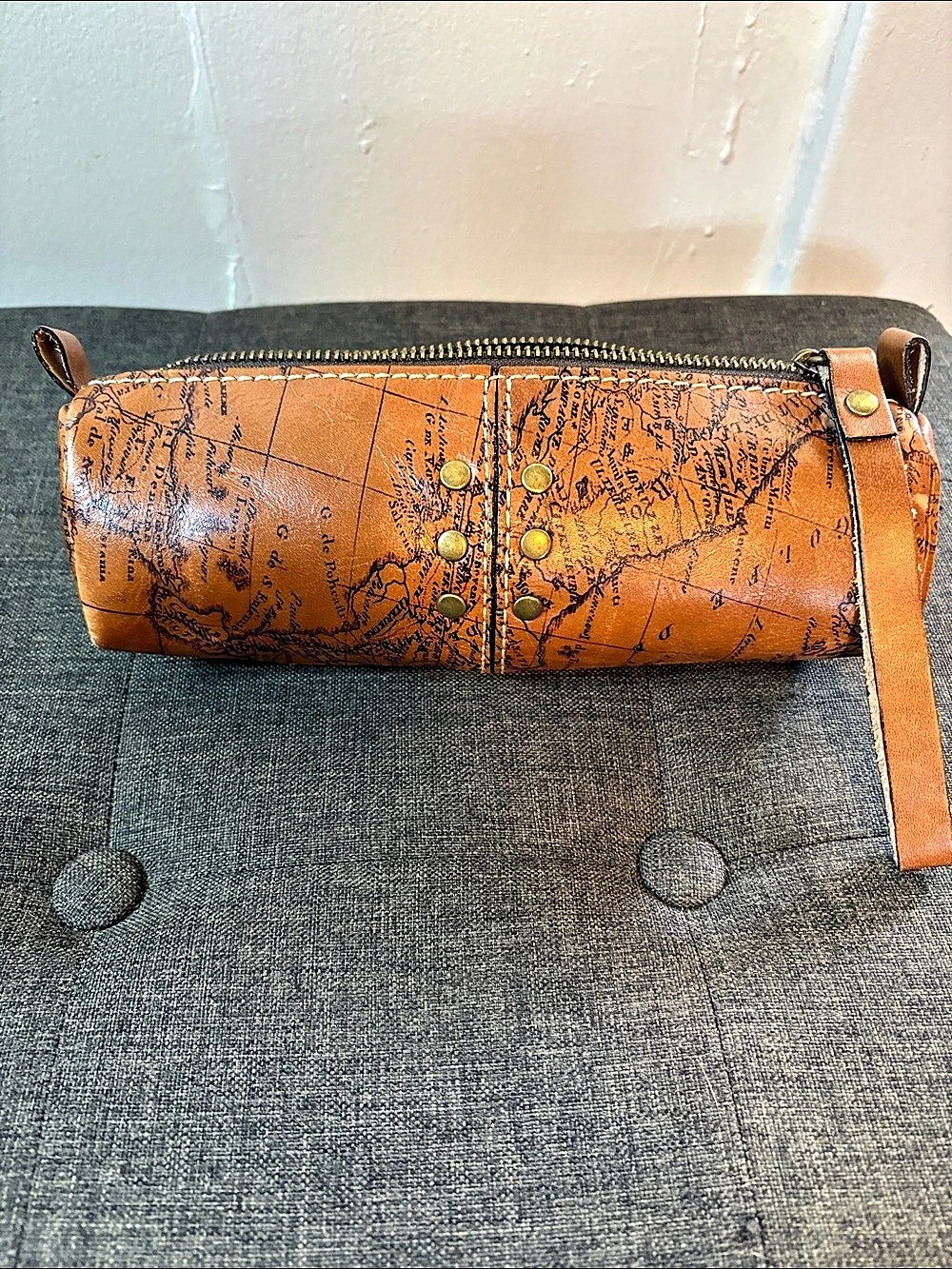 Patricia Nash Brown Wristlet Cosmetic Bag